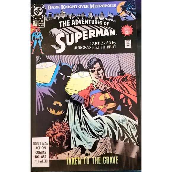 Superman Dark Knight Over Metropolis 1990 (#44, 467, 654) 3-Part Set DC Comics - Picture 3 of 6